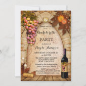 Uitnodiging voor klassieke wijn of vineyard bachel (Voorkant)