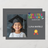 Uitnodiging voor kleine afgestudeerde  (Voorkant / Achterkant)