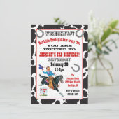 Uitnodiging voor kleine cowboy verjaardagsfeest (Staand voorkant)