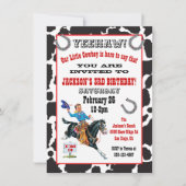 Uitnodiging voor kleine cowboy verjaardagsfeest (Voorkant)