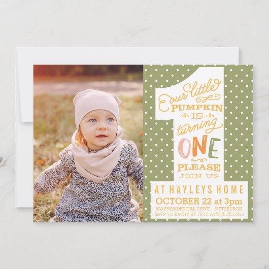 uitnodiging voor kleine pompoen (Voorkant)