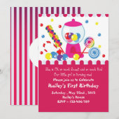 Uitnodiging voor kleine Snoepjes (Voorkant / Achterkant)