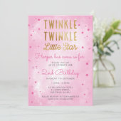 Uitnodiging voor kleine sterrenfeestjes (Staand voorkant)