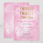 Uitnodiging voor kleine sterrenfeestjes (Voorkant / Achterkant)