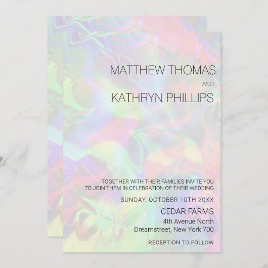 Uitnodiging voor kleurenverschuiving (Voorkant / Achterkant)