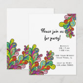 Uitnodiging voor kleurgolven (Voorkant / Achterkant)