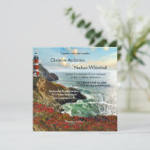 Uitnodiging voor kleurrijke beach (Staand voorkant)