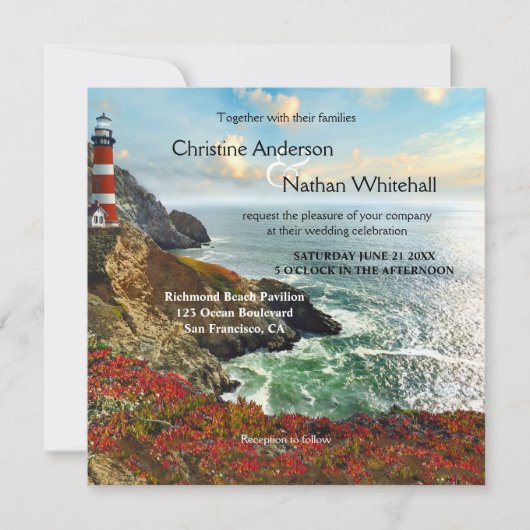 Uitnodiging voor kleurrijke beach (Voorkant)