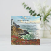 Uitnodiging voor kleurrijke beach (Staand voorkant)