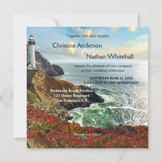 Uitnodiging voor kleurrijke beach (Voorkant)