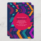 Uitnodiging voor kleurrijke geometrie (Voorkant / Achterkant)