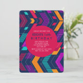 Uitnodiging voor kleurrijke geometrie (Staand voorkant)