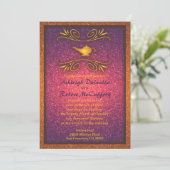 uitnodiging voor kleurrijke Magic Lamp Wedding 2 (Staand voorkant)