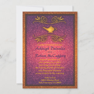 uitnodiging voor kleurrijke Magic Lamp Wedding 2