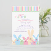 Uitnodiging voor kleurrijke paasbundels (Staand voorkant)