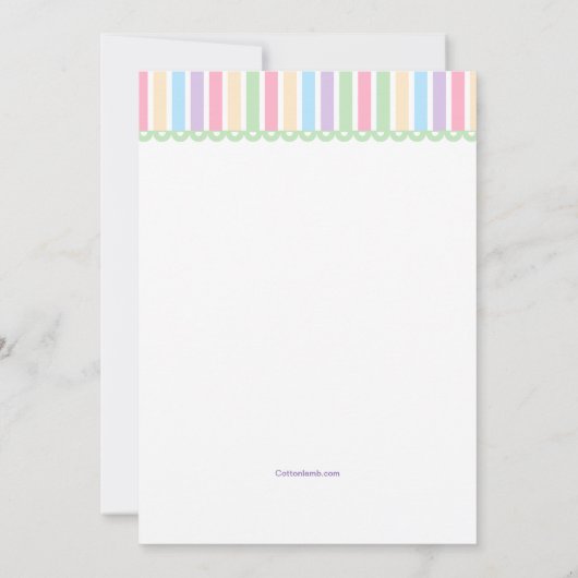 Uitnodiging voor kleurrijke paasbundels (Achterkant)