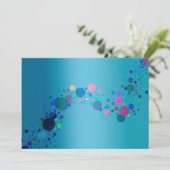 uitnodiging voor kleurrijke spots (Staand voorkant)