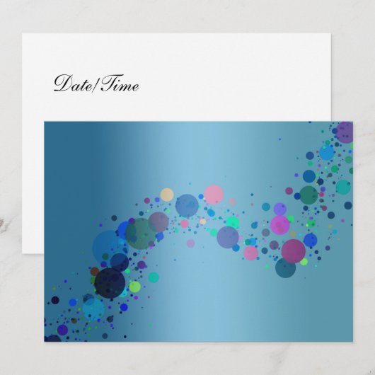 uitnodiging voor kleurrijke spots (Voorkant / Achterkant)