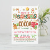 Uitnodiging voor koekjes en cacaodrank (Staand voorkant)