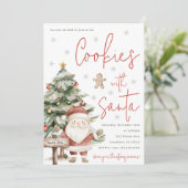 Uitnodiging voor Koekjes met de Kerstman (Staand voorkant)