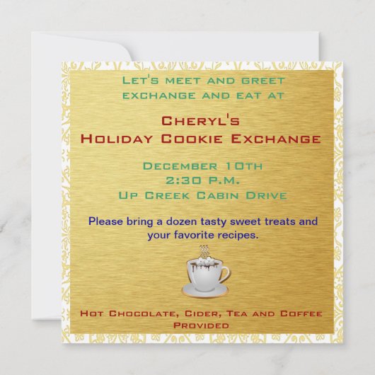 Uitnodiging voor Koekjesuitwisseling (Achterkant)
