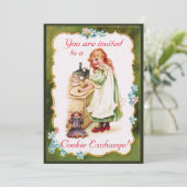 Uitnodiging voor Koekjesuitwisseling (Staand voorkant)