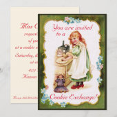 Uitnodiging voor Koekjesuitwisseling (Voorkant / Achterkant)
