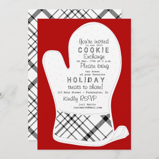 Uitnodiging voor Koekjesuitwisseling (Voorkant / Achterkant)