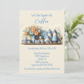 Uitnodiging voor koffie-vergaderfeestje (Staand voorkant)