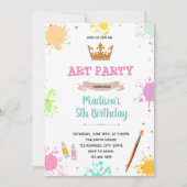 Uitnodiging voor konijnenschilderkonijn (Voorkant)