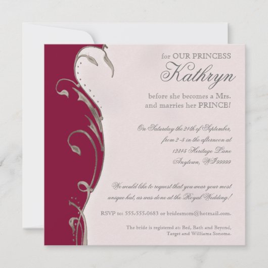 Uitnodiging voor koninginnenweddenschappen (Voorkant)