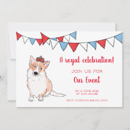 Uitnodiging voor koninklijk corgi-feestje