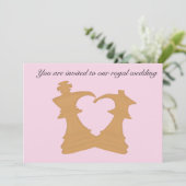 Uitnodiging voor koninklijke bruiloft (Staand voorkant)