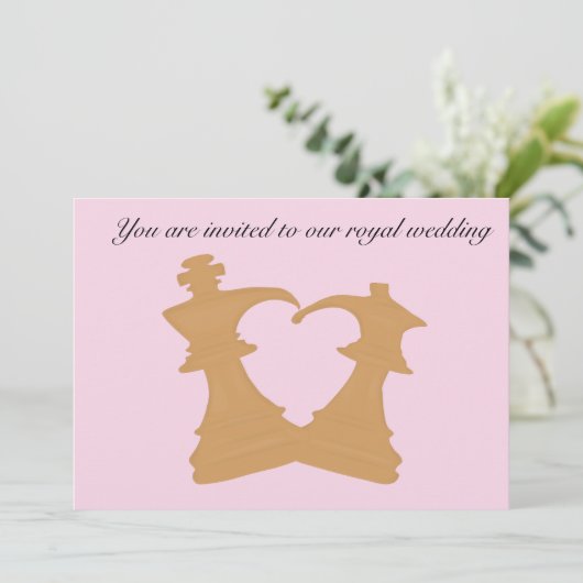 Uitnodiging voor koninklijke bruiloft (Staand voorkant)