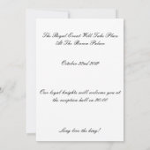 Uitnodiging voor koninklijke bruiloft (Achterkant)