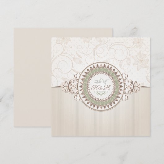 Uitnodiging voor koninklijke bruiloft (Voorkant / Achterkant)