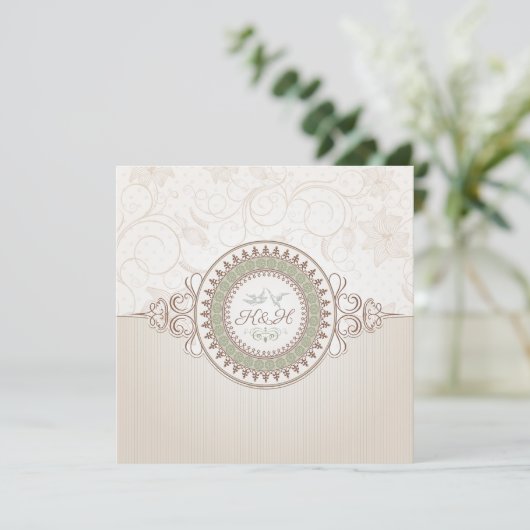 Uitnodiging voor koninklijke bruiloft (Staand voorkant)