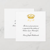 Uitnodiging voor Koninklijke Huwelijk Gouden Kroon (Voorkant / Achterkant)