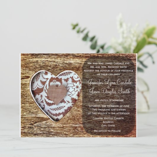 Uitnodiging voor koninklijke weddenschappen in Roe (Staand voorkant)