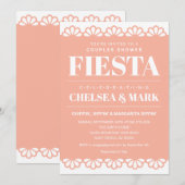 Uitnodiging voor koppel-babyfeest met Papel Picado (Voorkant / Achterkant)