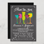 Uitnodiging voor koppel bruiloft 'Stock the Bar' (Voorkant / Achterkant)