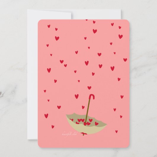 Uitnodiging voor koppel bruisfeest in Love (Achterkant)