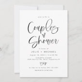 Uitnodiging voor koppel bruisfeest, Whimsical typo (Voorkant)