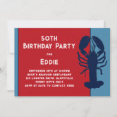 Uitnodiging voor krab zomer verjaardagsfeestje (Voorkant)