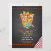 Uitnodiging voor krabbenkrab uit mandje (Voorkant)