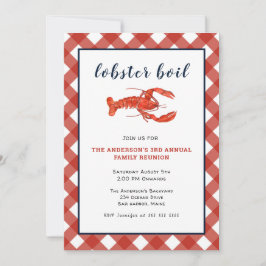 Uitnodiging voor kreeft koken gezinsreünie