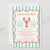 Uitnodiging voor kreeft - Summer Seafood Boil, (Voorkant)