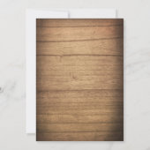 Uitnodiging voor kreeften koken Rustic hout Verjaa (Achterkant)