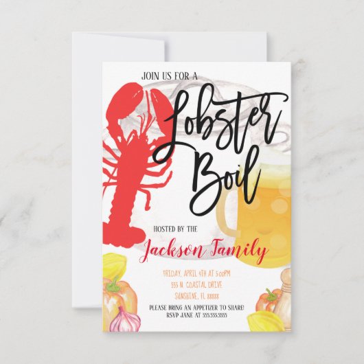 Uitnodiging voor kreeftenkok (Voorkant)