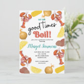 Uitnodiging voor Kreeftenkoken - Laat de goede tij (Staand voorkant)